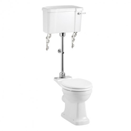 Burlington Rimless Medium Level  Toilet with Lever Cistern  - 