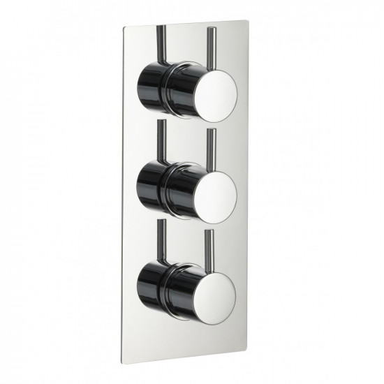 Pura Arco Twin Outlet Three Handle Thermostatic Concealed Valve